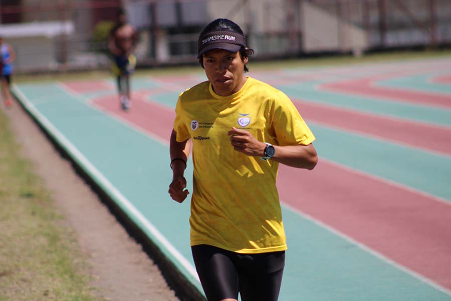 El atleta ambateño Sixto Moreta quiere conseguir la medalla de oro en los Juegos Parapanamericanos Santiago 2023. Cortesía: Marlon López.