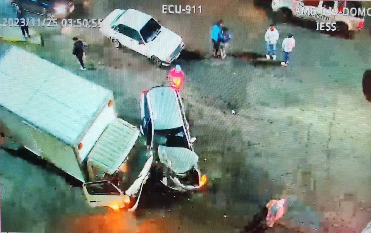 Las cámaras del ECU – 911 captaron el accidente de tránsito.