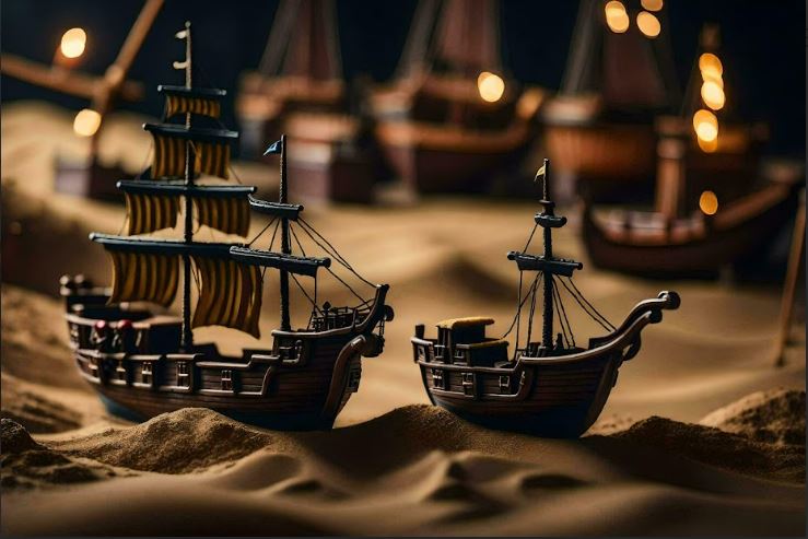 Esta exposición de barcos históricos en miniatura fueron creados por Marcelo Guevara. (FOTO PARA GRAFICAR)