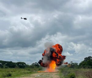 Ejército destruye una pista clandestina en la provincia del Guayas