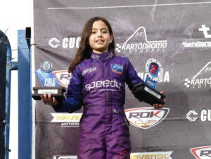 Gabriela Freire, única mujer que busca el bicampeonato nacional de karting