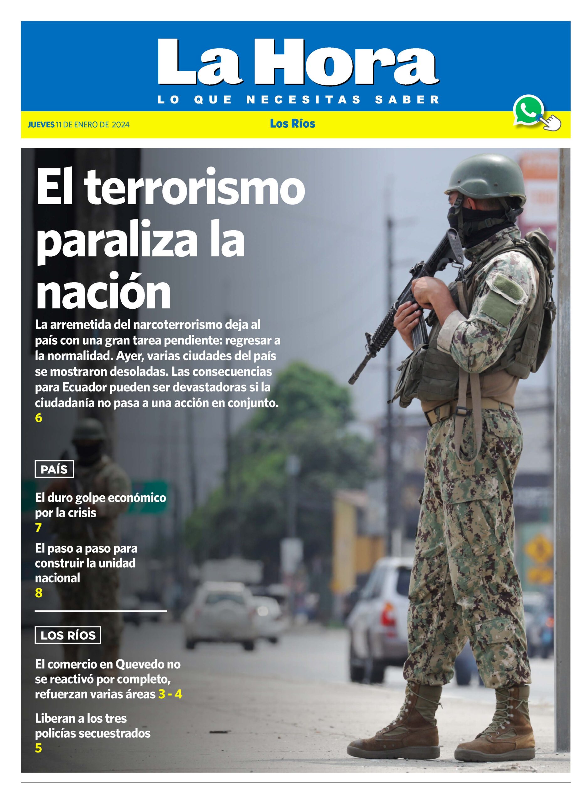 Los Ríos 11 de enero, 2024 Diario La Hora