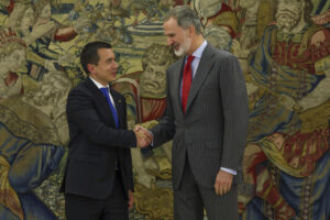 Presidente Noboa recibió apoyo a la democracia ecuatoriana en España