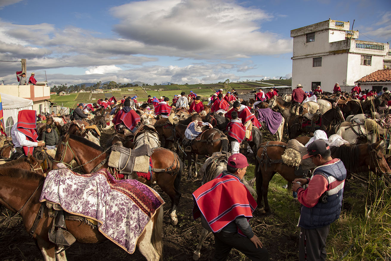 En Chibuleo San Francisco se pudo ver parte de quienes participaron en la fiesta