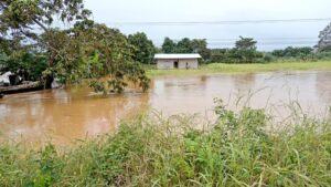 Desbordamiento del río Pijullo afectó a 15 familias en el cantón Urdaneta