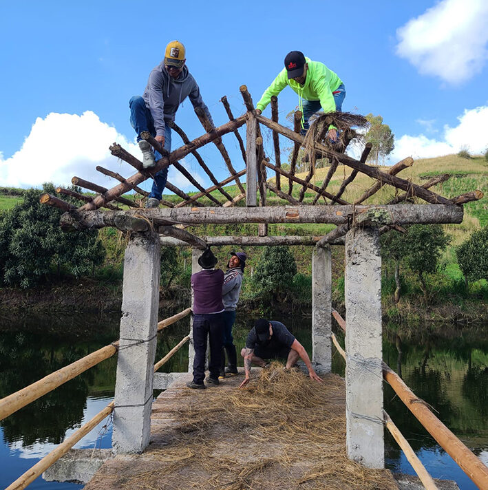 Los estudiantes y profesores participan en este proyecto.