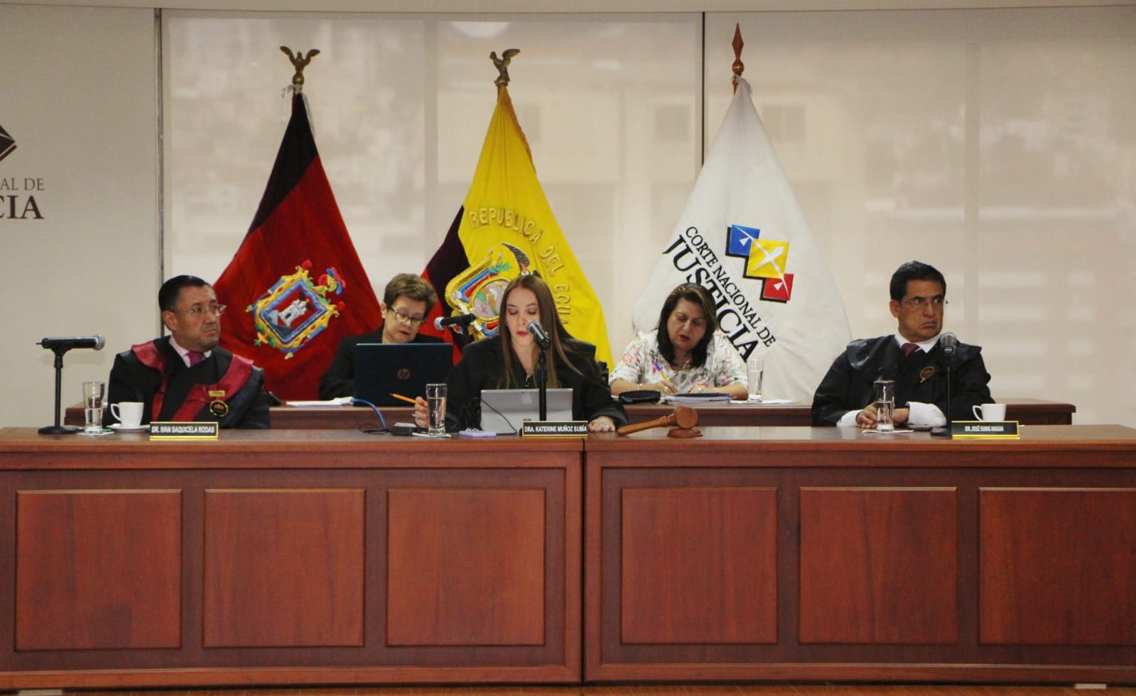 Acto. Sesión de la Corte Nacional de Justicia.