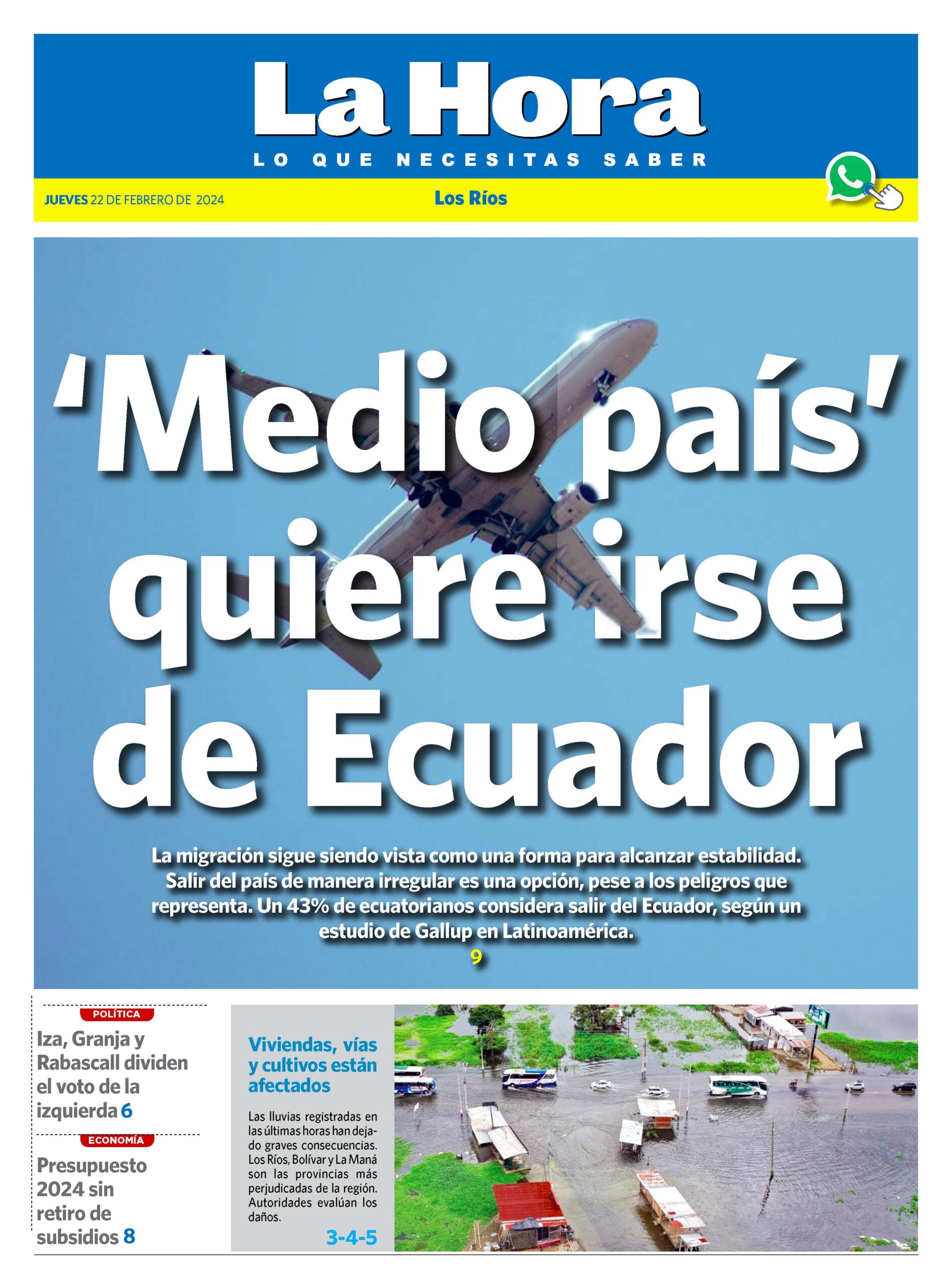 Los Ríos 22 de febrero, 2024 Diario La Hora