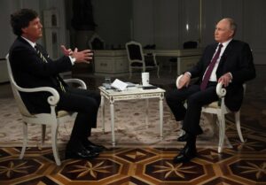 Ucrania califica la entrevista de Carlson a Putin como la de un «loco» hablando de geopolítica
