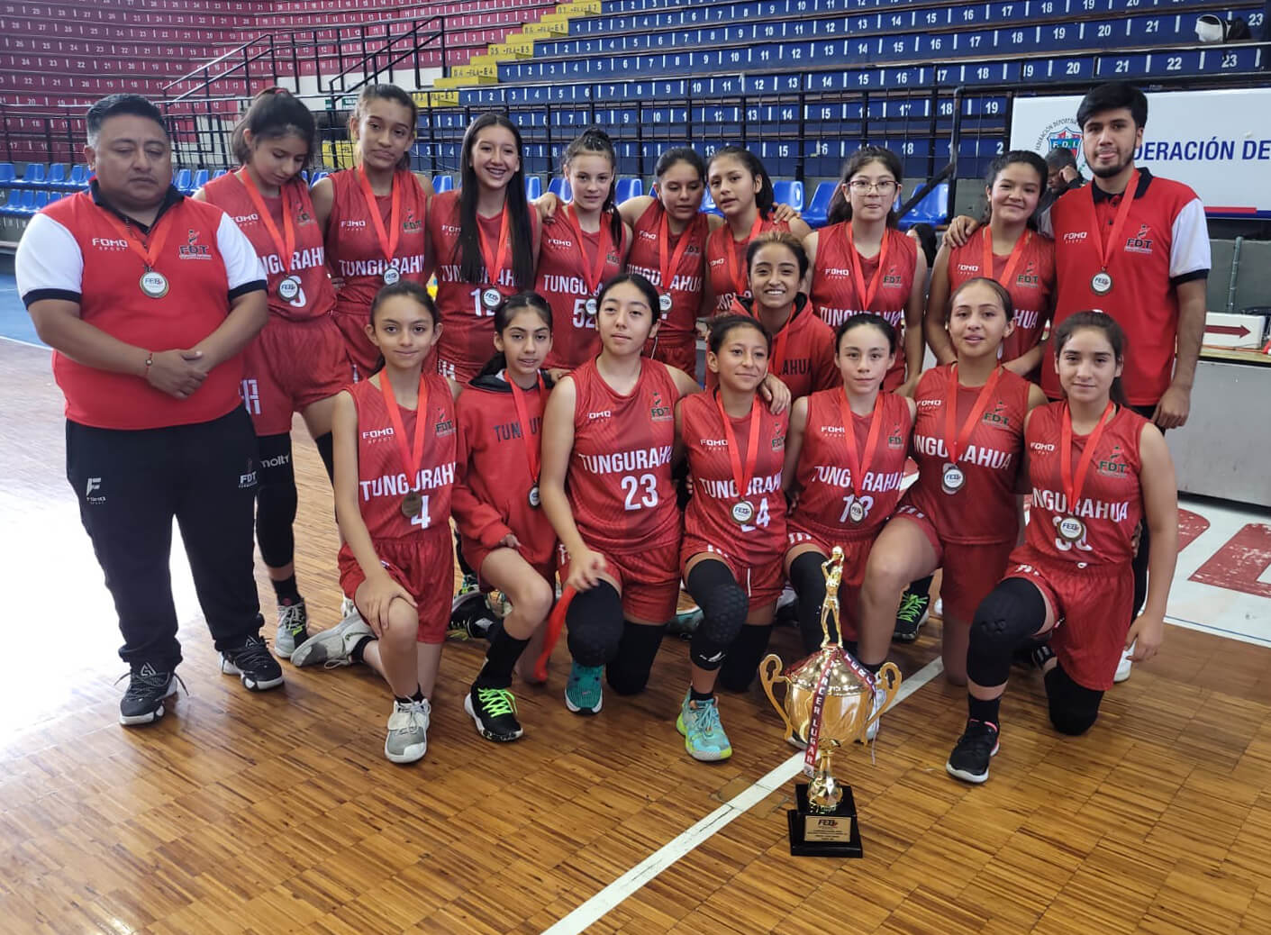 La selección femenina de baloncesto de Tungurahua alcanzó el tercer lugar del Campeonato Nacional Federativo de Baloncesto.