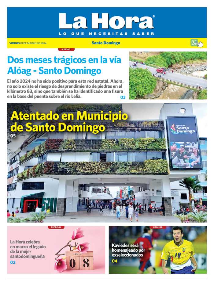 Santo Domingo 01 de Marzo, 2024 Diario La Hora
