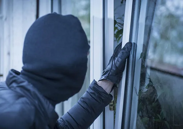 El delincuente habría sacado varias persianas de vidrio para luego de forzar las puertas del garaje, entrar a robar en la casa.
