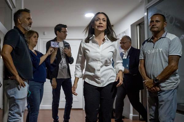 Política. Sobre María Corina Machado pesa una inhabilitación decretada por el chavismo.