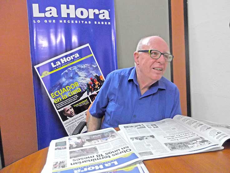 ARCHIVO. En una visita a las oficinas de Diario la Hora Santo Domingo.