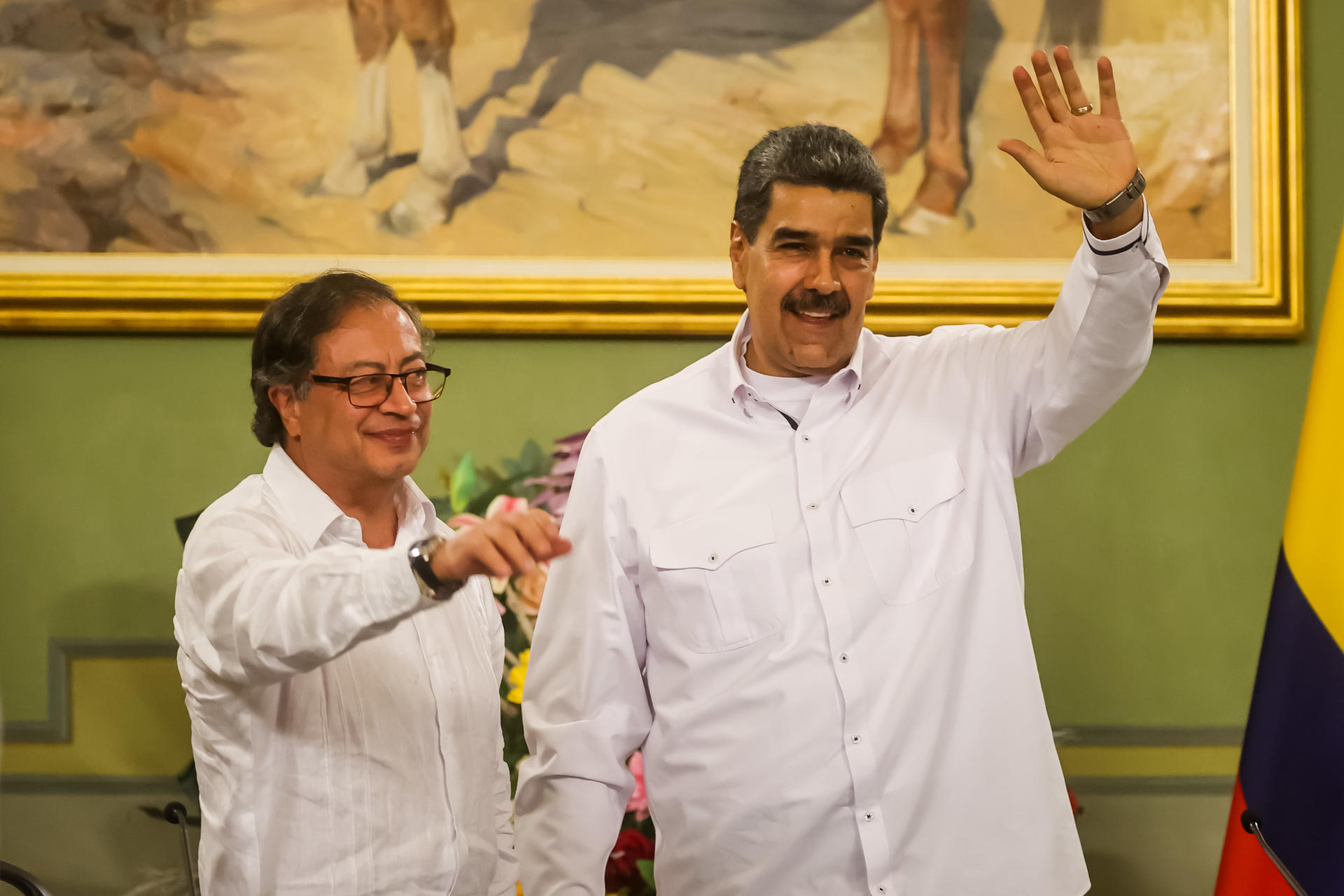 CITA. Los presidentes de Venezuela, Nicolás Maduro, y de Colombia, Gustavo Petro. EFE
