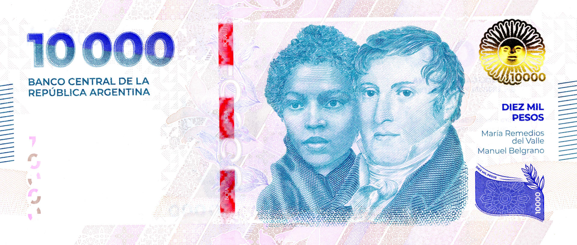 Detalle. El prócer Manuel Belgrano y la heroína María Remedios del Valle están en el billete. EFE