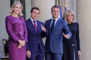 Emmanuel Macron recibió en El Elíseo al presidente Daniel Noboa