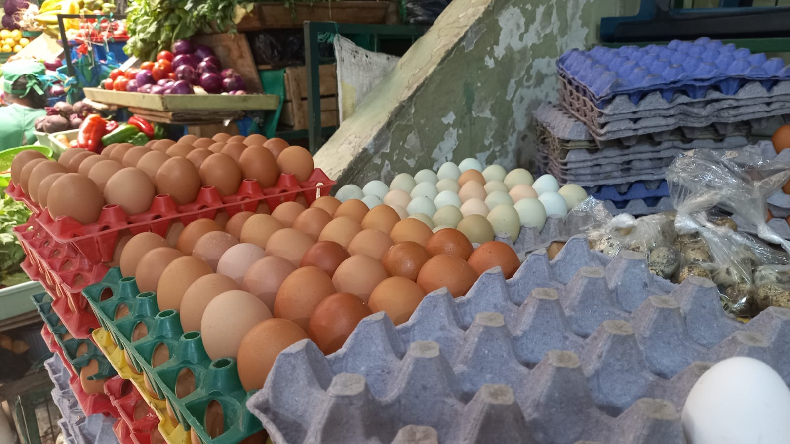 En los mercados la cubeta de huevos puede costar entre 3,30 y 3,60 dólares.