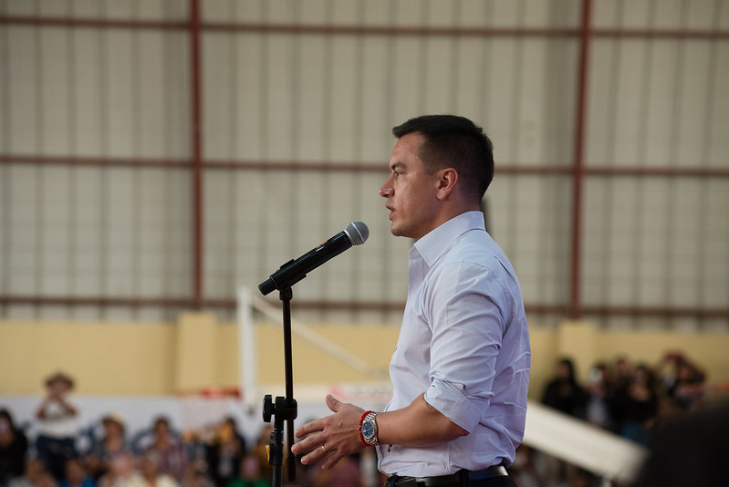 ENCARGO. Daniel Noboa emite el decreto a dos días del debate presidencial. (Foto: Presidencia de Ecuador).