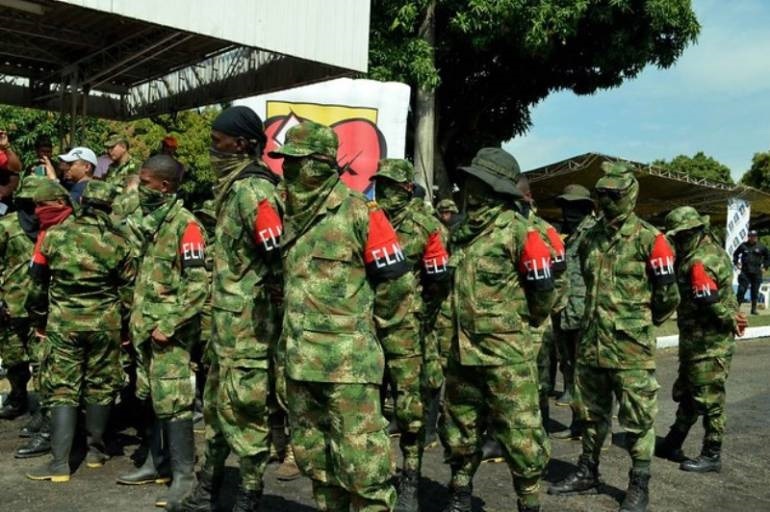 Grupo. Imagen de archivo de integrantes del Ejército de Liberación Nacional (ELN) (Foto: Europa Press)