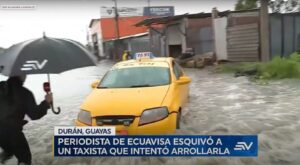 Durán: un taxista intentó atropellar a una reportera