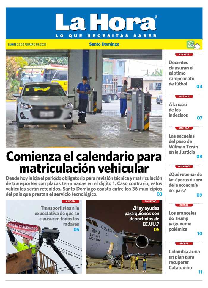 Santo Domingo: 03 de Febrero, 2025