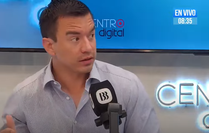 Presidente Daniel Noboa buscará dialogar sobre políticas en varios temas. (Foto: captura de video Radio Centro).