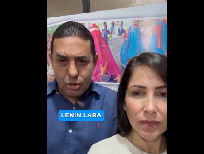 Lenin Lara, asambleísta de la Revolución Ciudadana, aparece y habla en un video de la candidata Luisa González, difundido este 26 de marzo de 2025. (Foto captura de video: X de Luisa González).