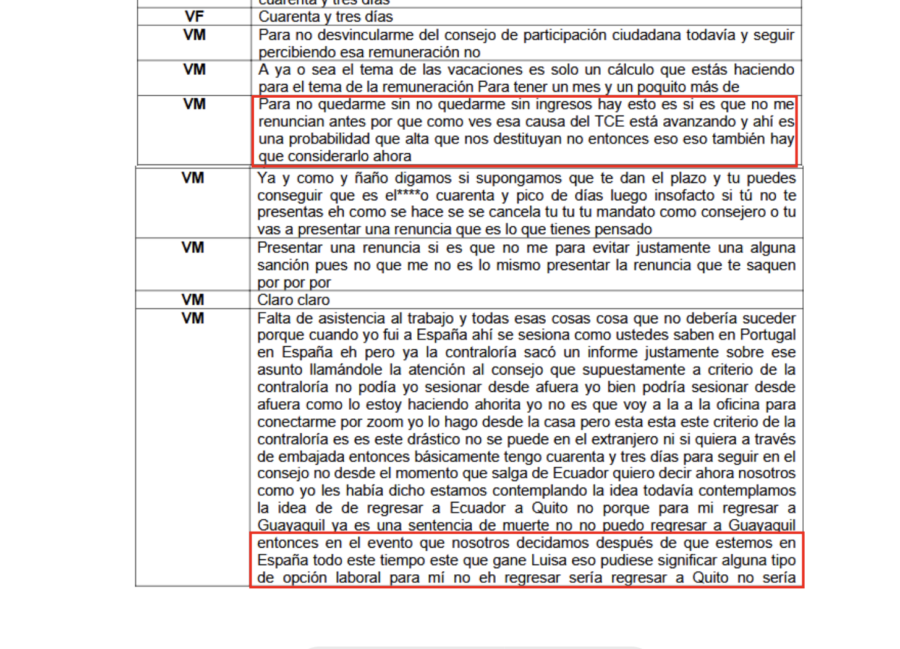 Ante la posibilidad de ser destituidos, Verduga baraja la posibilidad de pedir vacaciones para no quedarse sin el sueldo del Cpccs.
