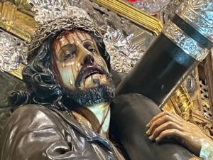 SEMBLANTE. El impactante rostro del Jesús del Gran Poder. (Foto: DLH)